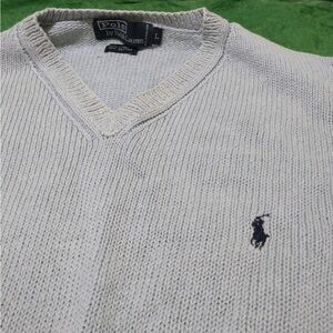 Polo by Ralph Lauren Women’s Light Blue Grey Sweater